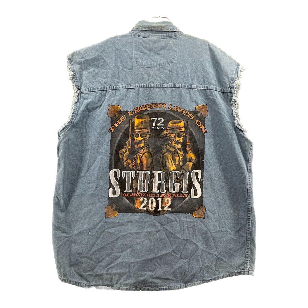 Sturgis Hot Leathers Shirt Men's‎ 2XL 72 Years 2012 Moto Biker Rocker Grunge 90s